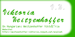 viktoria weitzenhoffer business card